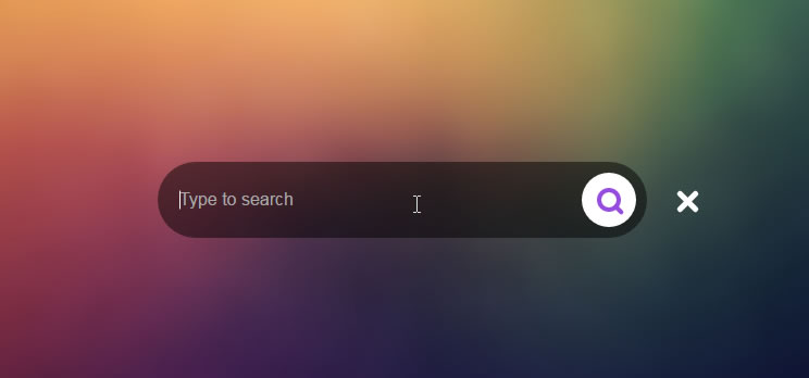 jQuery+CSS3创意搜索框特效