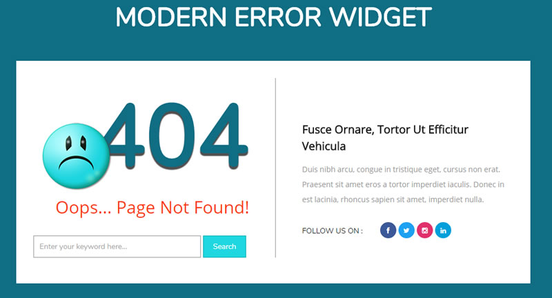 404模板源码下载