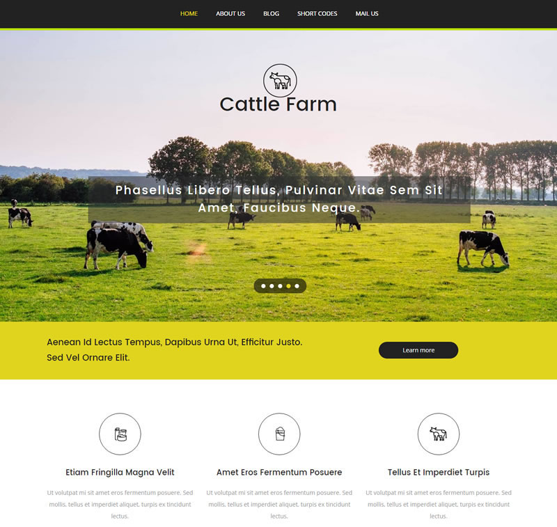 农牧场类网站页面模板下载