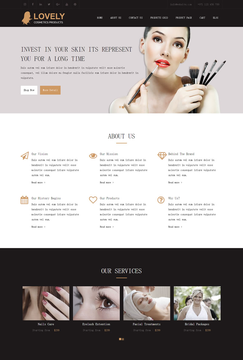 HTML5化妆品电商网站模板源码下载