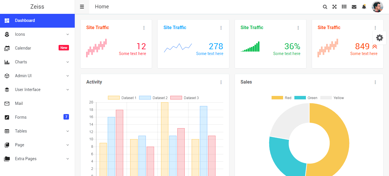 基于bootstrap的响应式后台模板zeiss