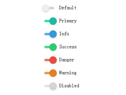 一组精美的纯CSS3滑动开关按钮