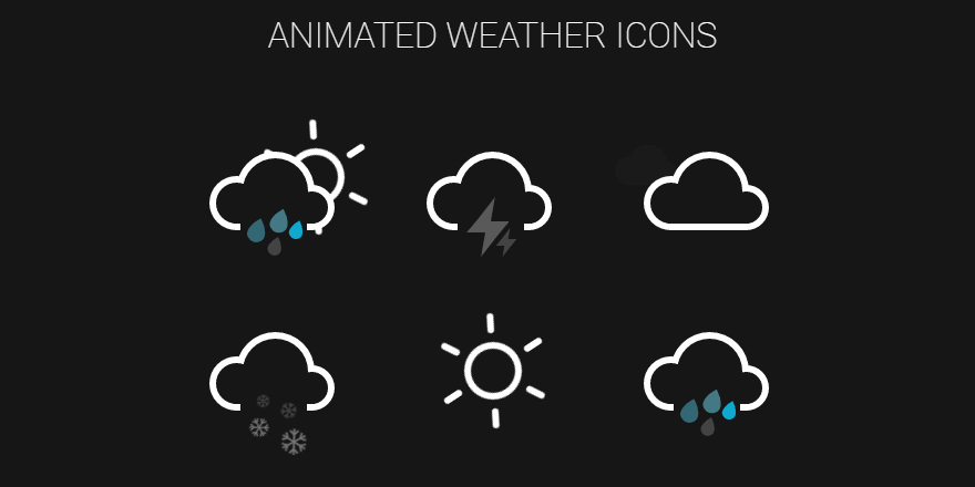 CSS实现的动画天气图标