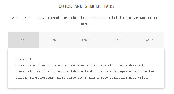 快速简单的Tab标签