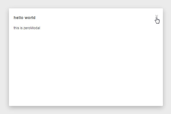 zeroModal弹窗插件
